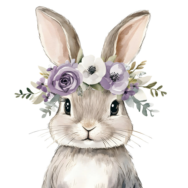 boho bunny fabric panel