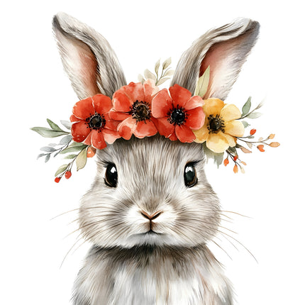 boho bunny fabric panel