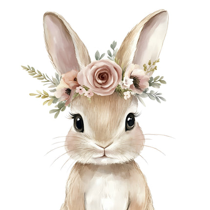 boho rabbit fabric panel