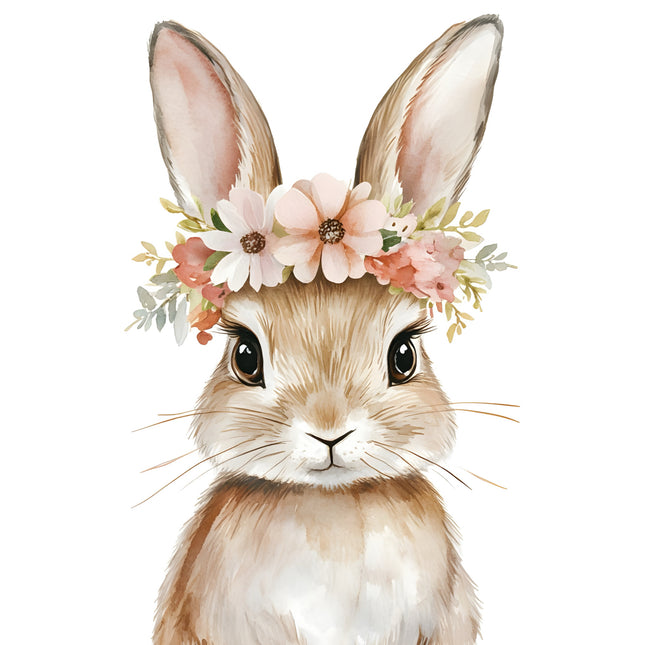 boho rabbit fabric panel