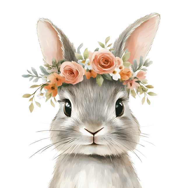 boho rabbit fabric panel