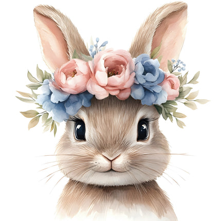 boho rabbit fabric panel