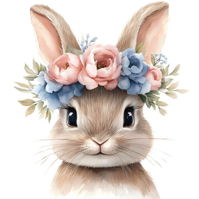 boho rabbit fabric panel