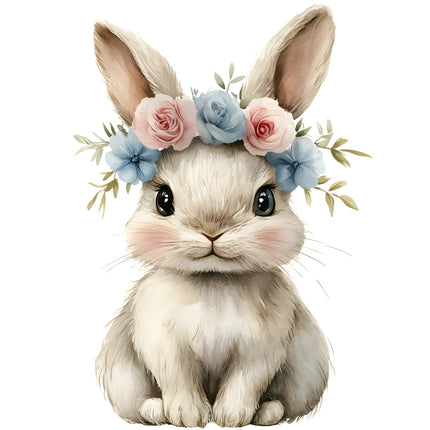 boho rabbit fabric panel