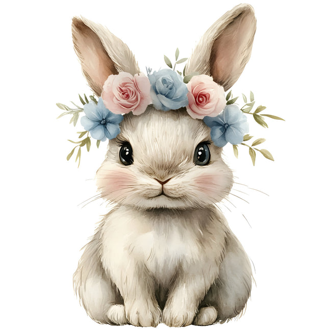 boho rabbit fabric panel