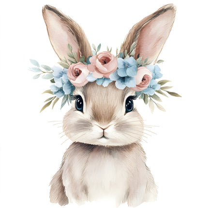 boho rabbit fabric panel