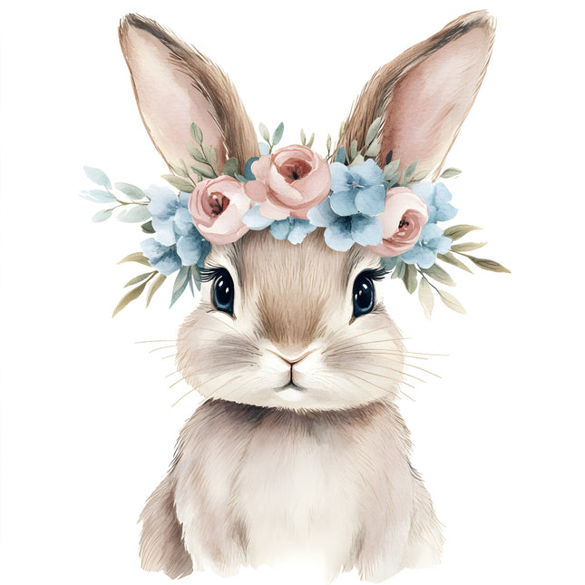 boho rabbit fabric panel