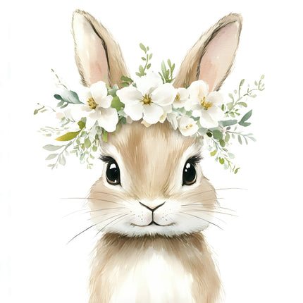 boho rabbit fabric panel