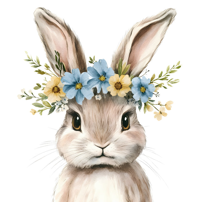 boho rabbit fabric panel