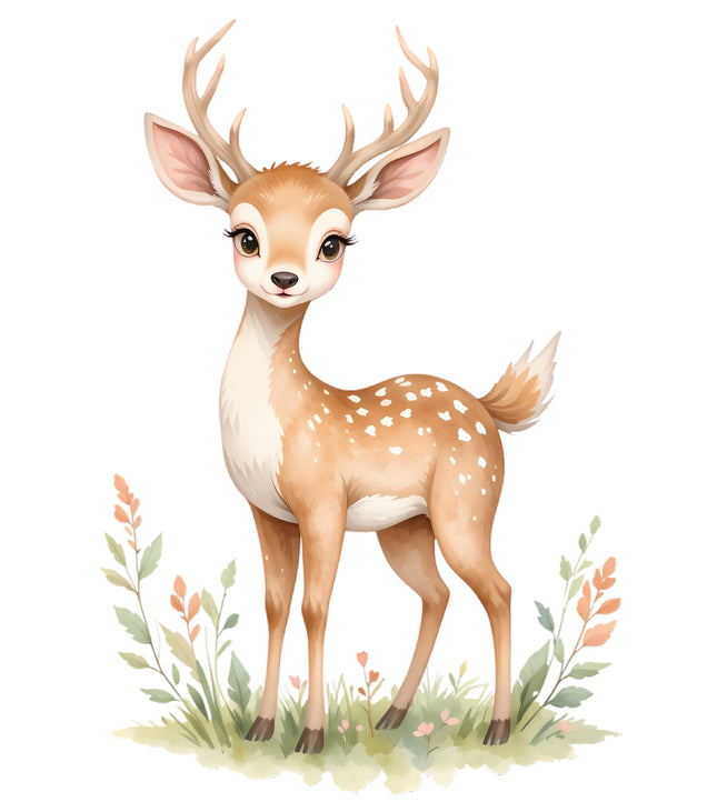 boho deer fabric panel