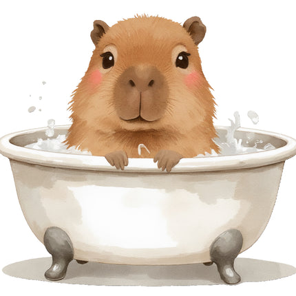 Capybara cotton fabric panel