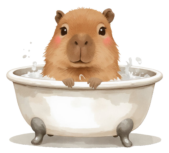 Capybara cotton fabric panel