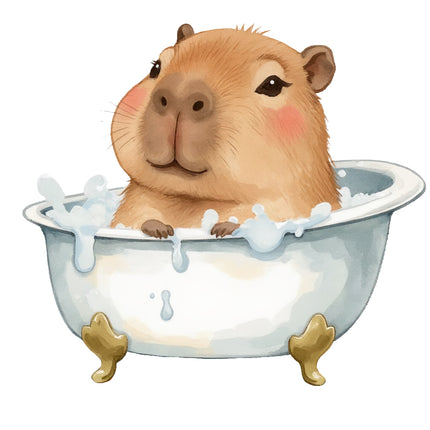 Capybara cotton fabric panel