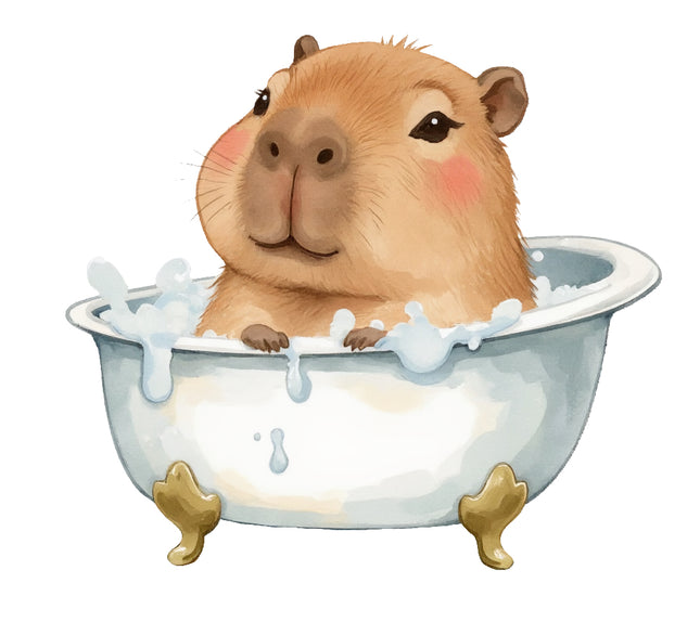 Capybara cotton fabric panel