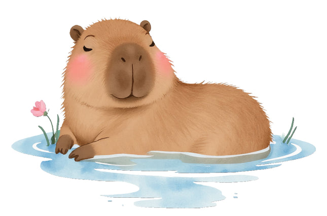 Capybara cotton fabric panel