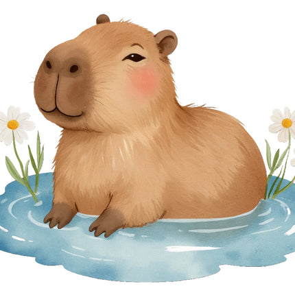 Capybara cotton fabric panel