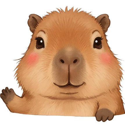 Capybara cotton fabric panel