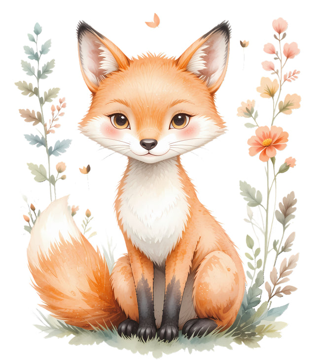 boho fox fabric panel