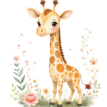 boho giraffe quilt block