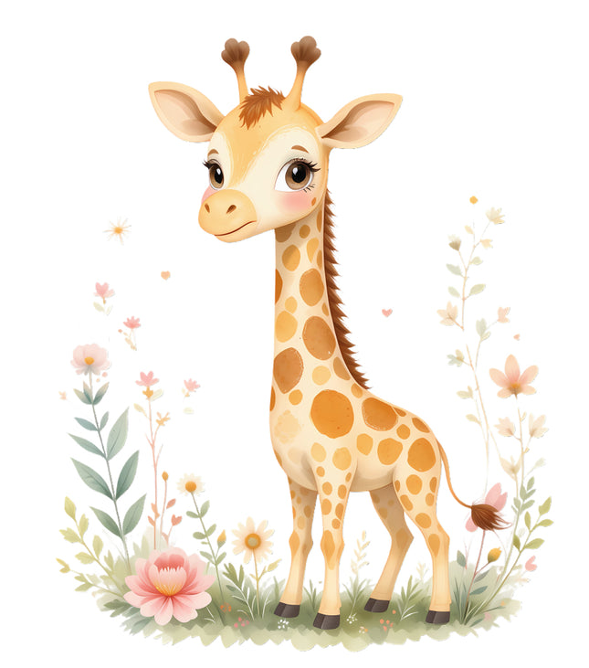 boho giraffe quilt block