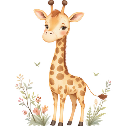 boho giraffe quilt block