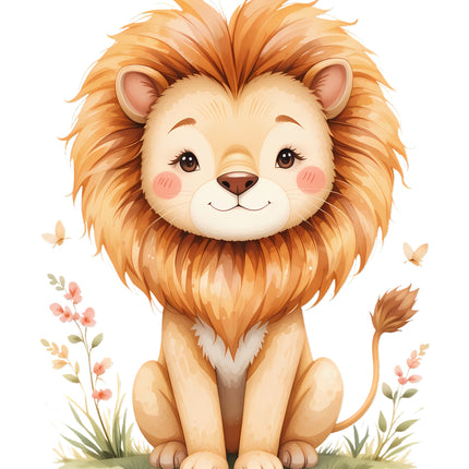 boho lion quilt block