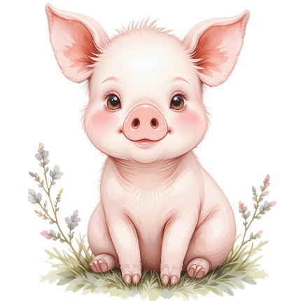 boho pig fabric panel