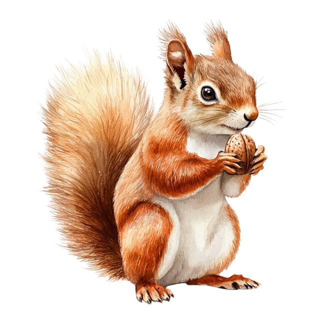 red squirrel fabric panel