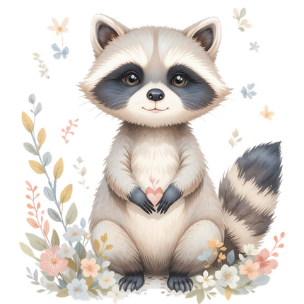raccoon fabric panel