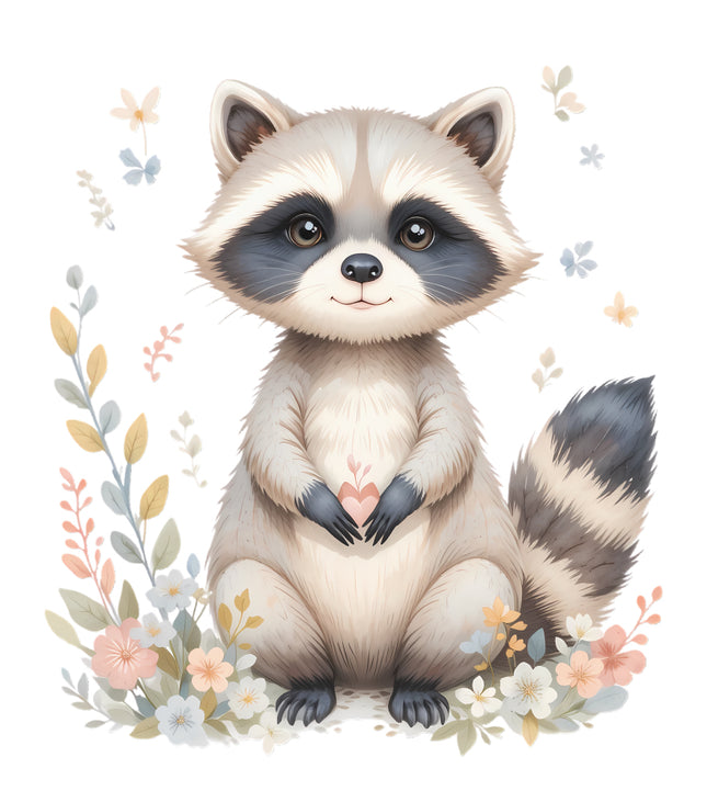 raccoon fabric panel
