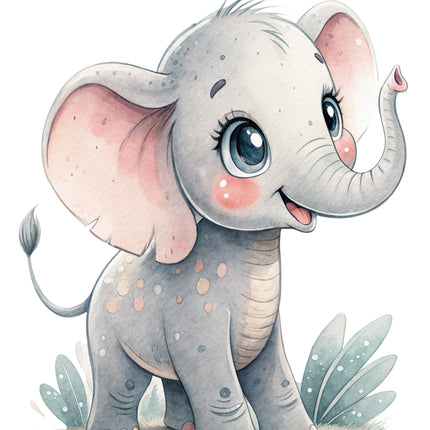 elephant cotton quilt block