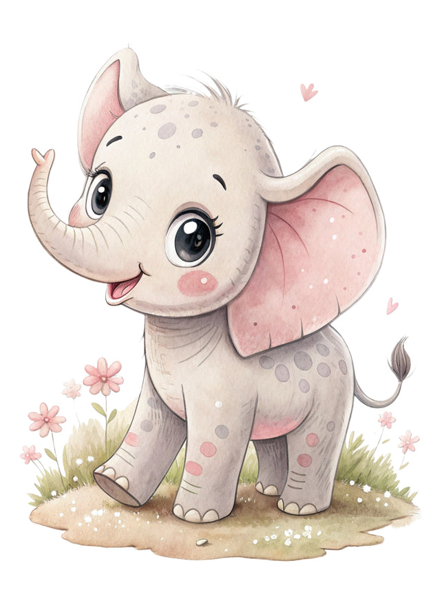 elephant cotton quilt block