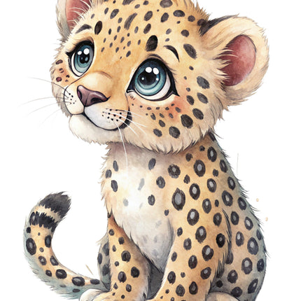 leopard cub sewing panel