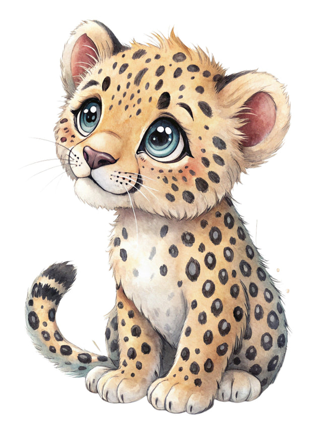 leopard cub sewing panel