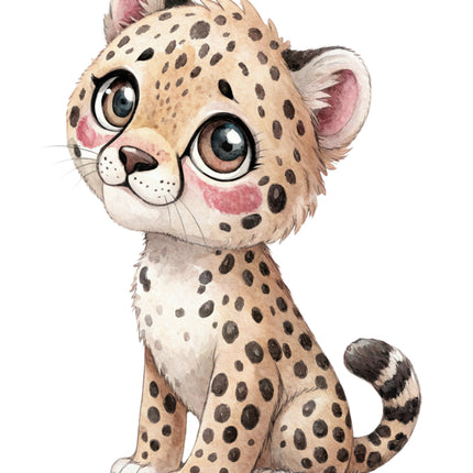 leopard cub sewing panel