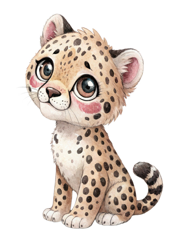 leopard cub sewing panel