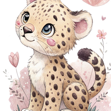 leopard cub sewing panel