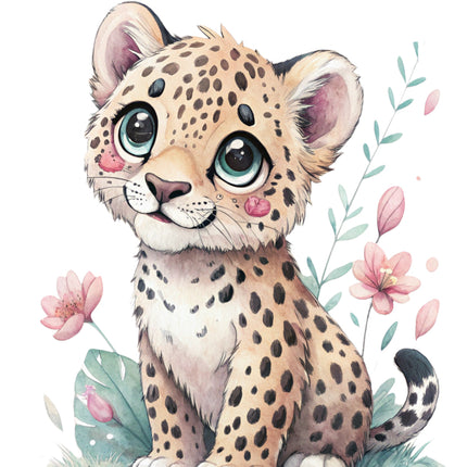 leopard cub sewing panel