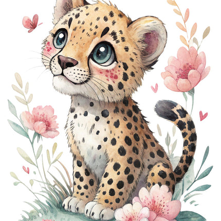 leopard cub sewing panel