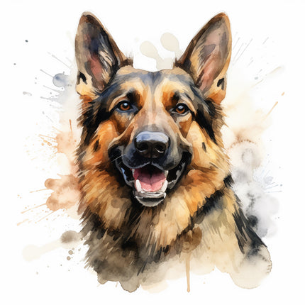 German Shepherd dog fabric panel