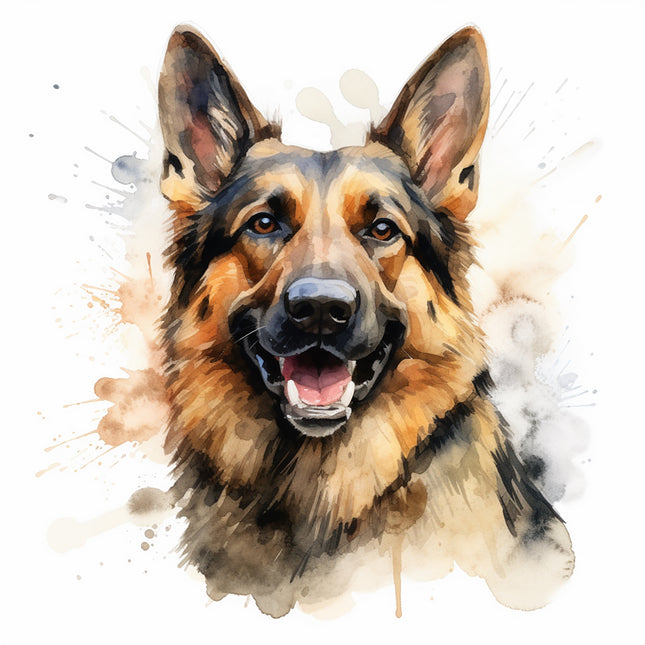 German Shepherd dog fabric panel