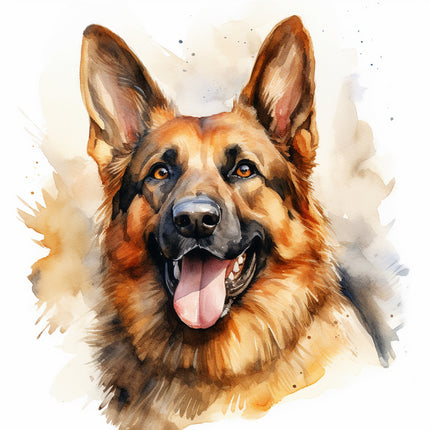 German Shepherd dog fabric panel