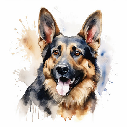 German Shepherd dog fabric panel