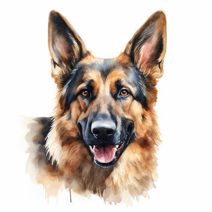 German Shepherd dog fabric panel