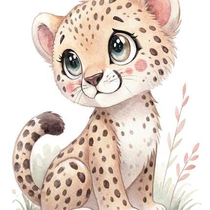 leopard cub sewing panel