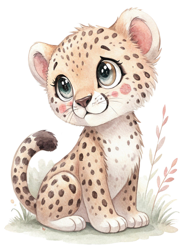 leopard cub sewing panel