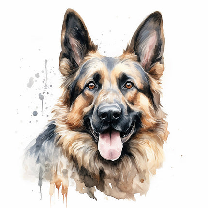 German Shepherd dog fabric panel