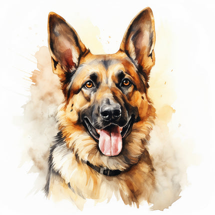 German Shepherd dog fabric panel