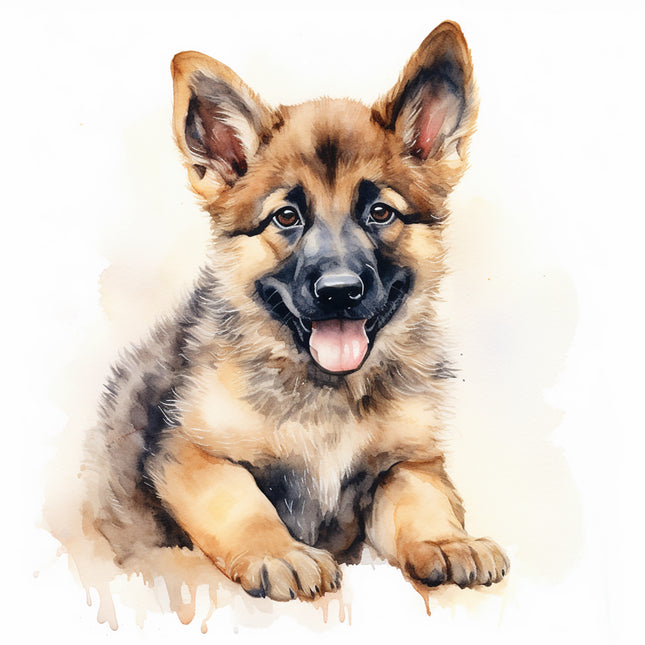 German Shepherd dog fabric panel