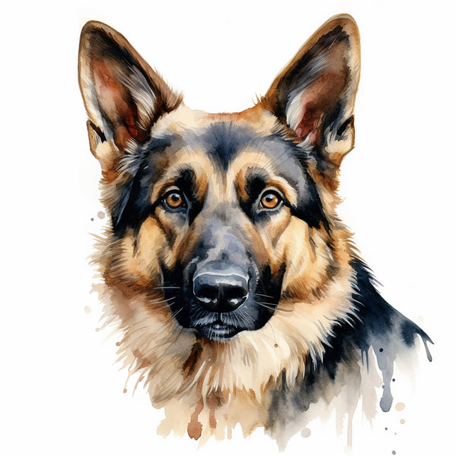 German Shepherd dog fabric panel